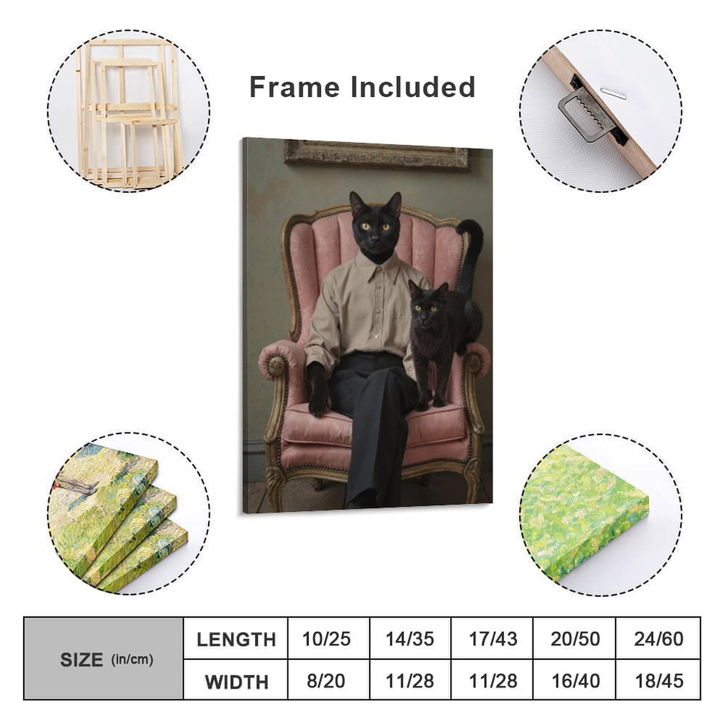 Cat & Owner - Custom Pet Portrait With Your Photo