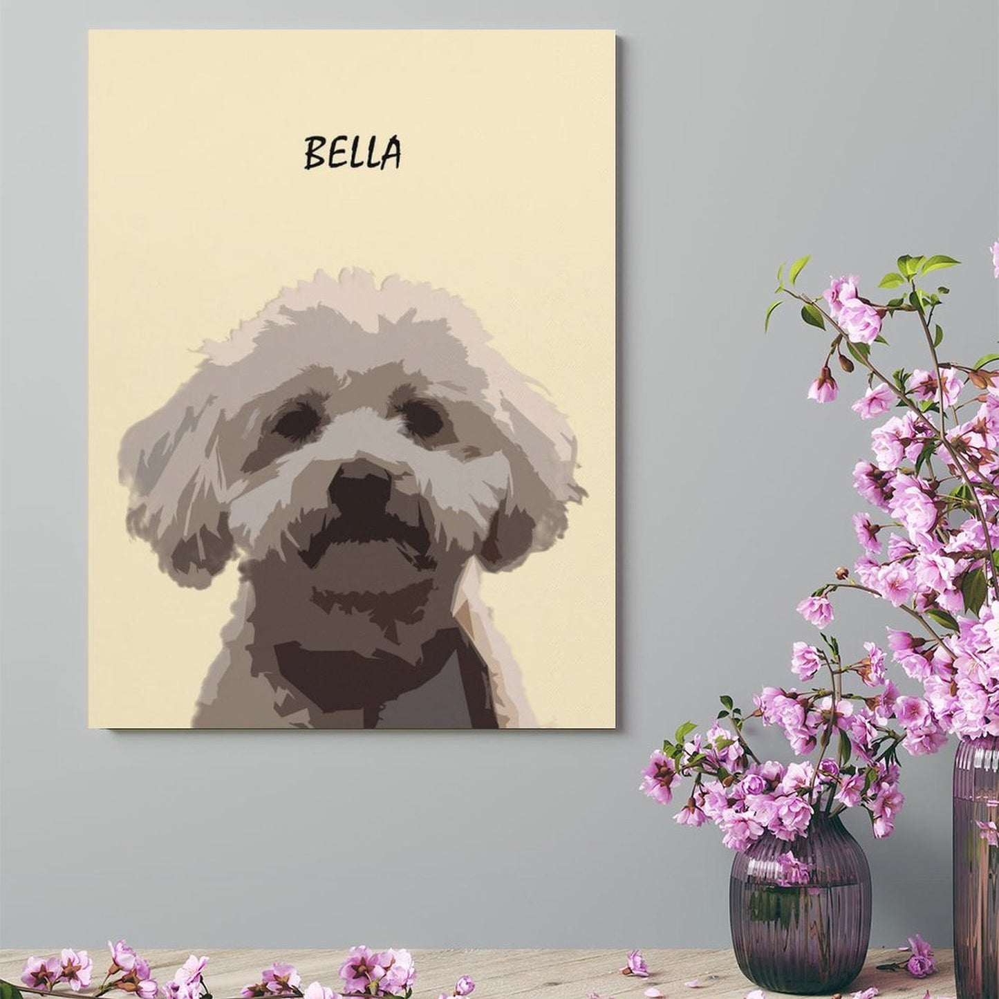 Custom Cartoon Style Modern Pet Portrait With Your Photo
