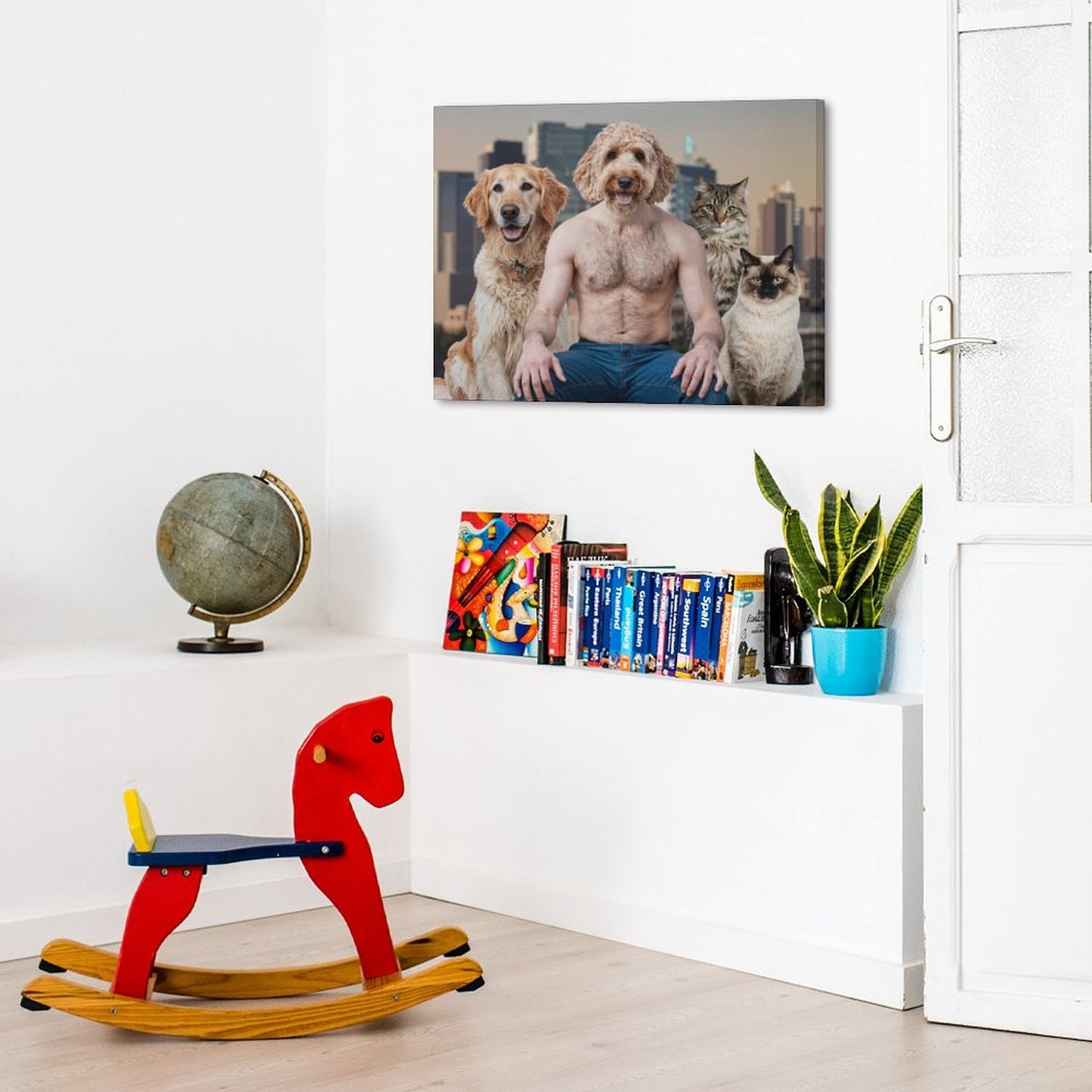 Family Members - Custom Pet Portrait With Your Photo