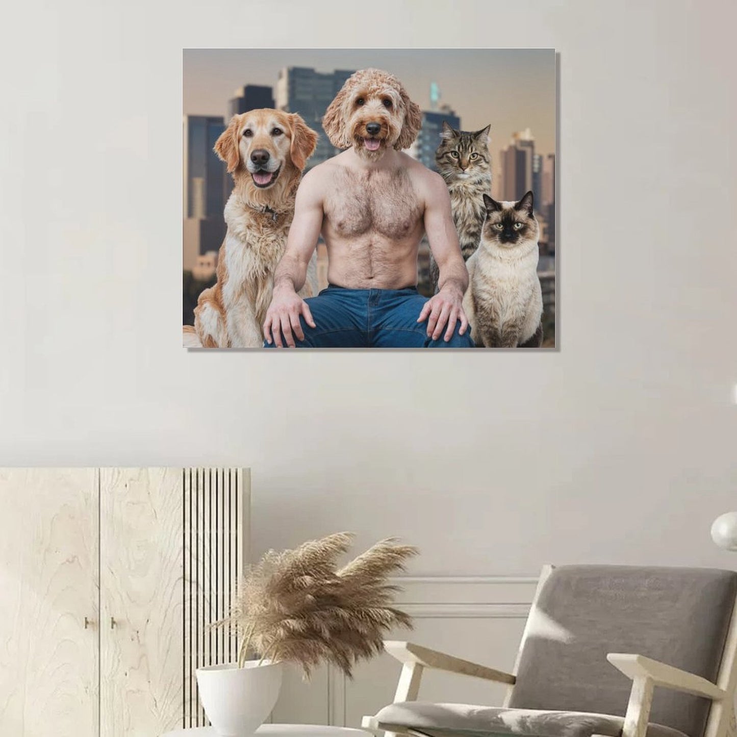 Family Members - Custom Pet Portrait With Your Photo