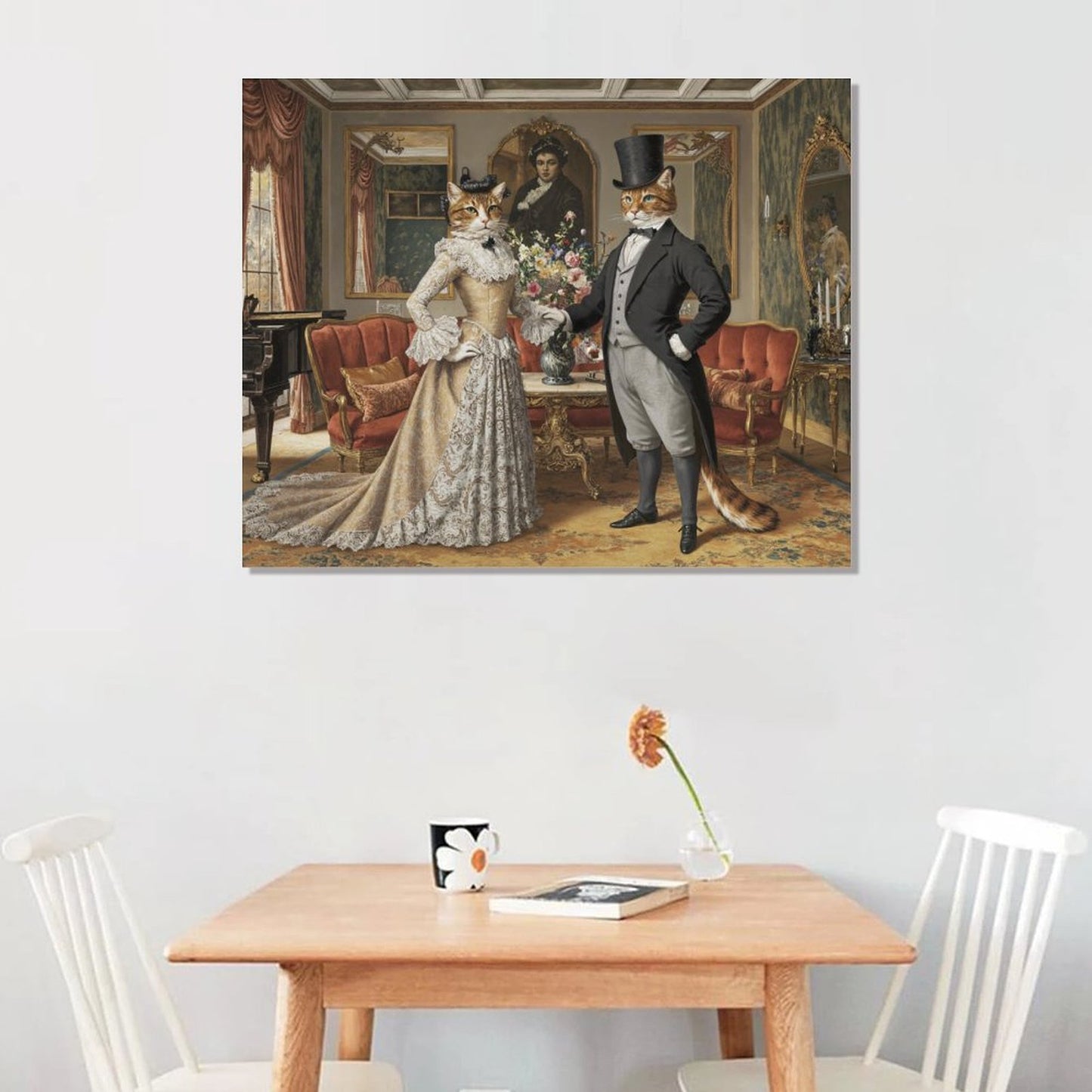 Lady and Gentleman - Custom Pet Portrait With Your Photo