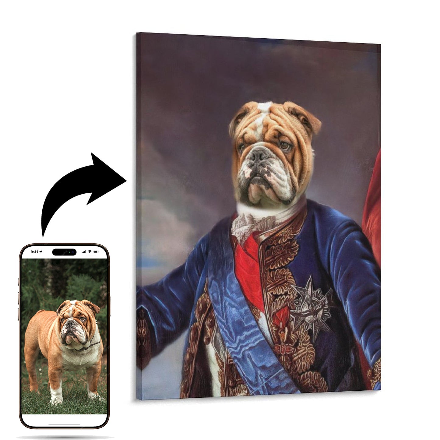 The Duke - Custom Pet Portrait With Your Photo