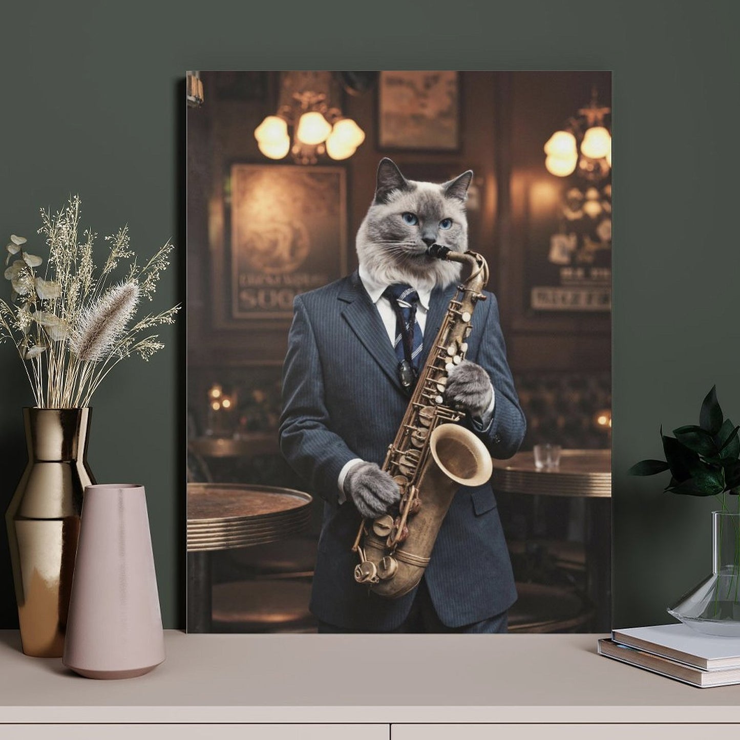 The Saxophonist - Custom Pet Portrait With Your Photo