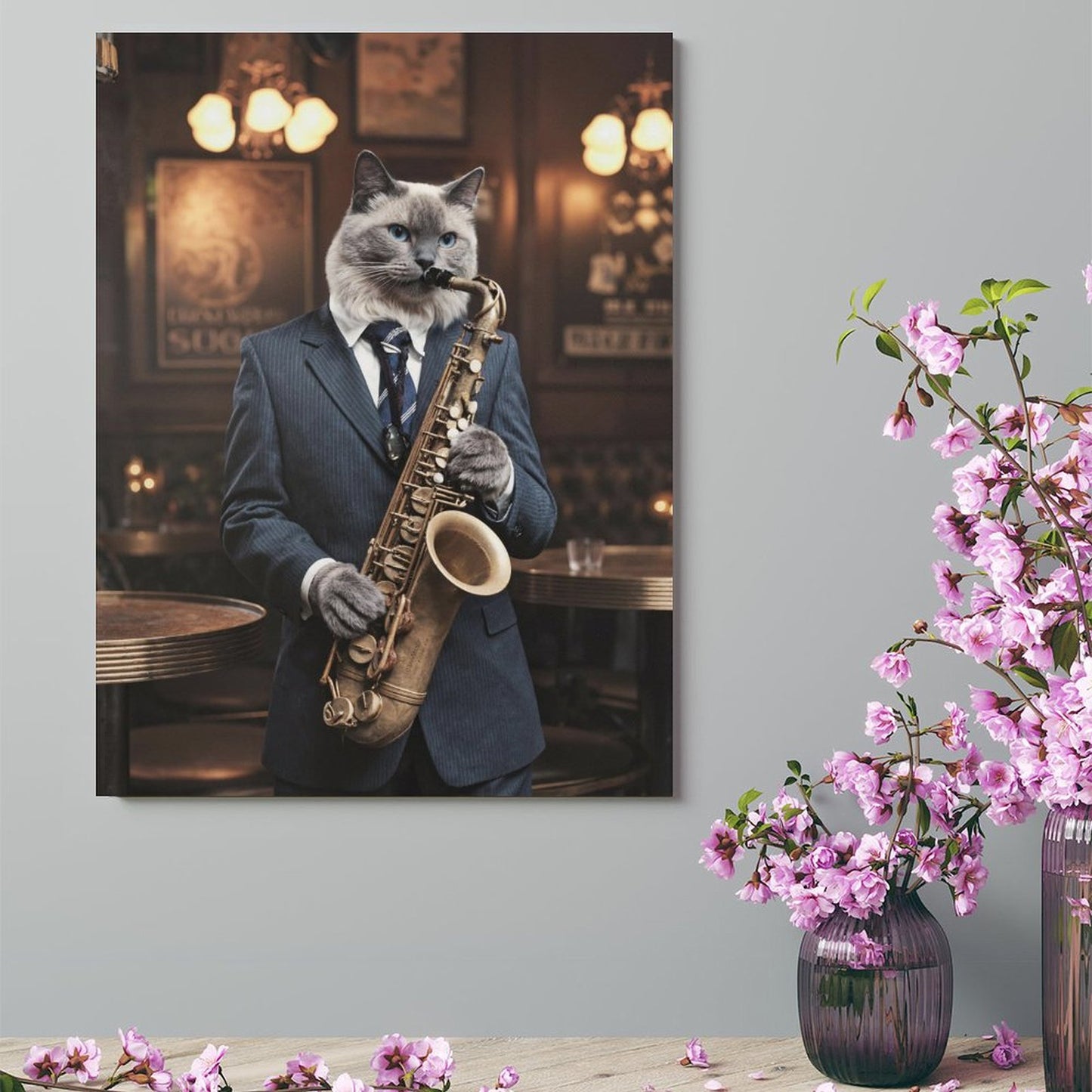 The Saxophonist - Custom Pet Portrait With Your Photo