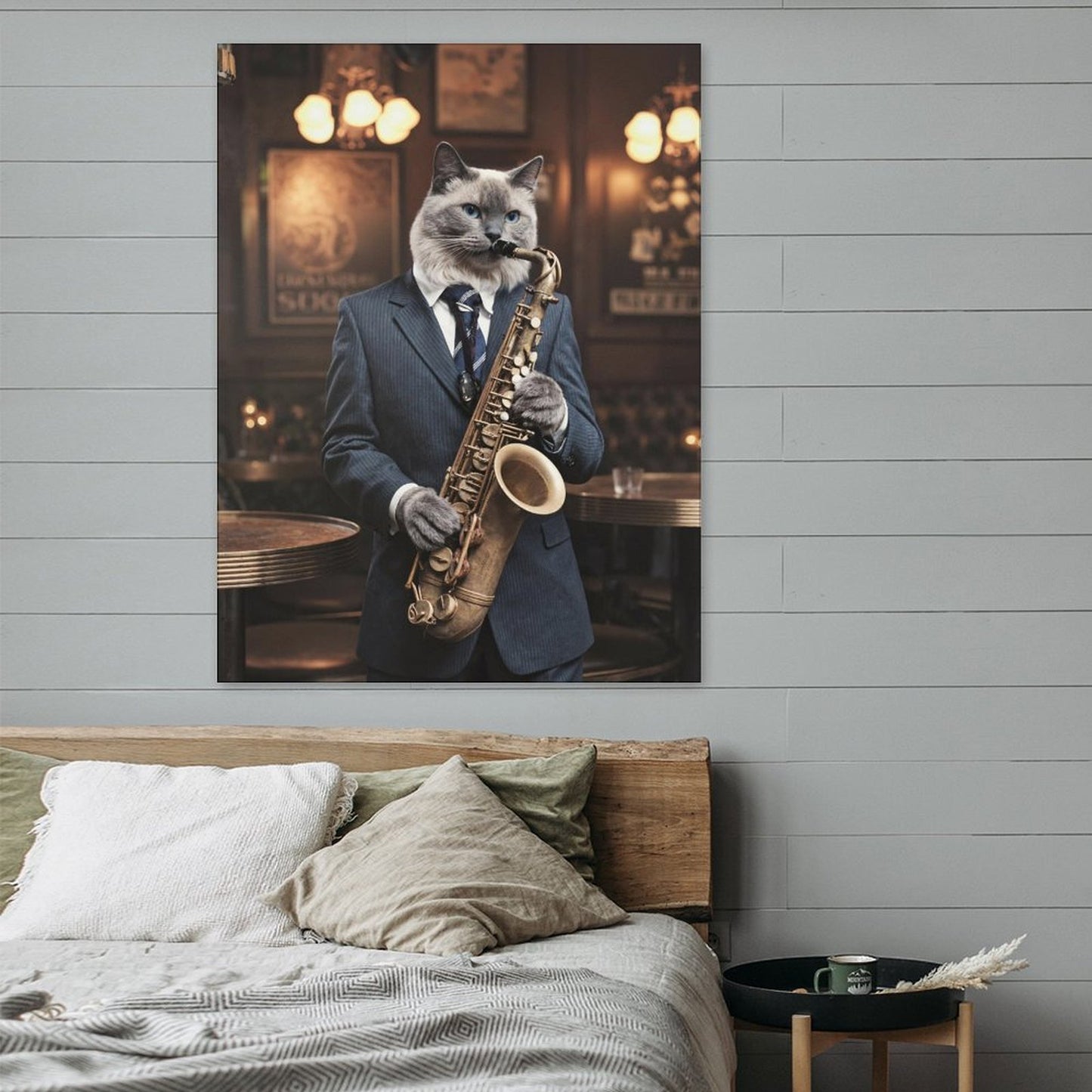 The Saxophonist - Custom Pet Portrait With Your Photo