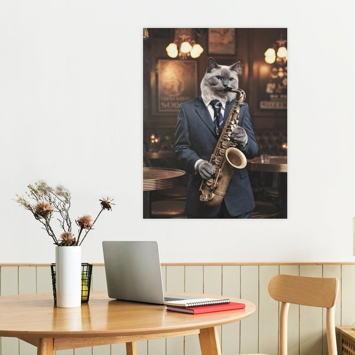 The Saxophonist - Custom Pet Portrait With Your Photo