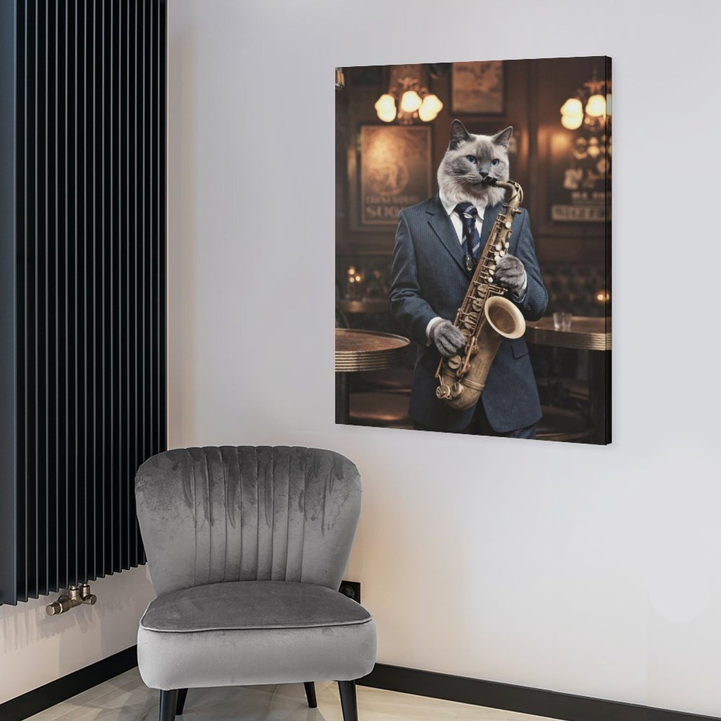 The Saxophonist - Custom Pet Portrait With Your Photo
