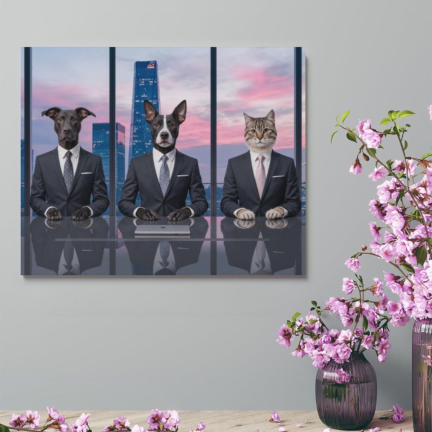 Three Interviewers - Custom Pet Portrait With Your Photo