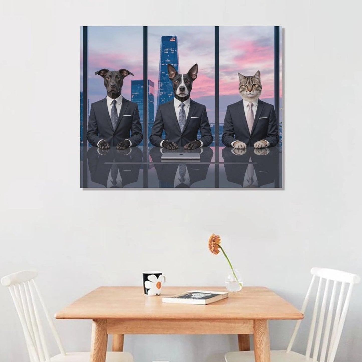 Three Interviewers - Custom Pet Portrait With Your Photo