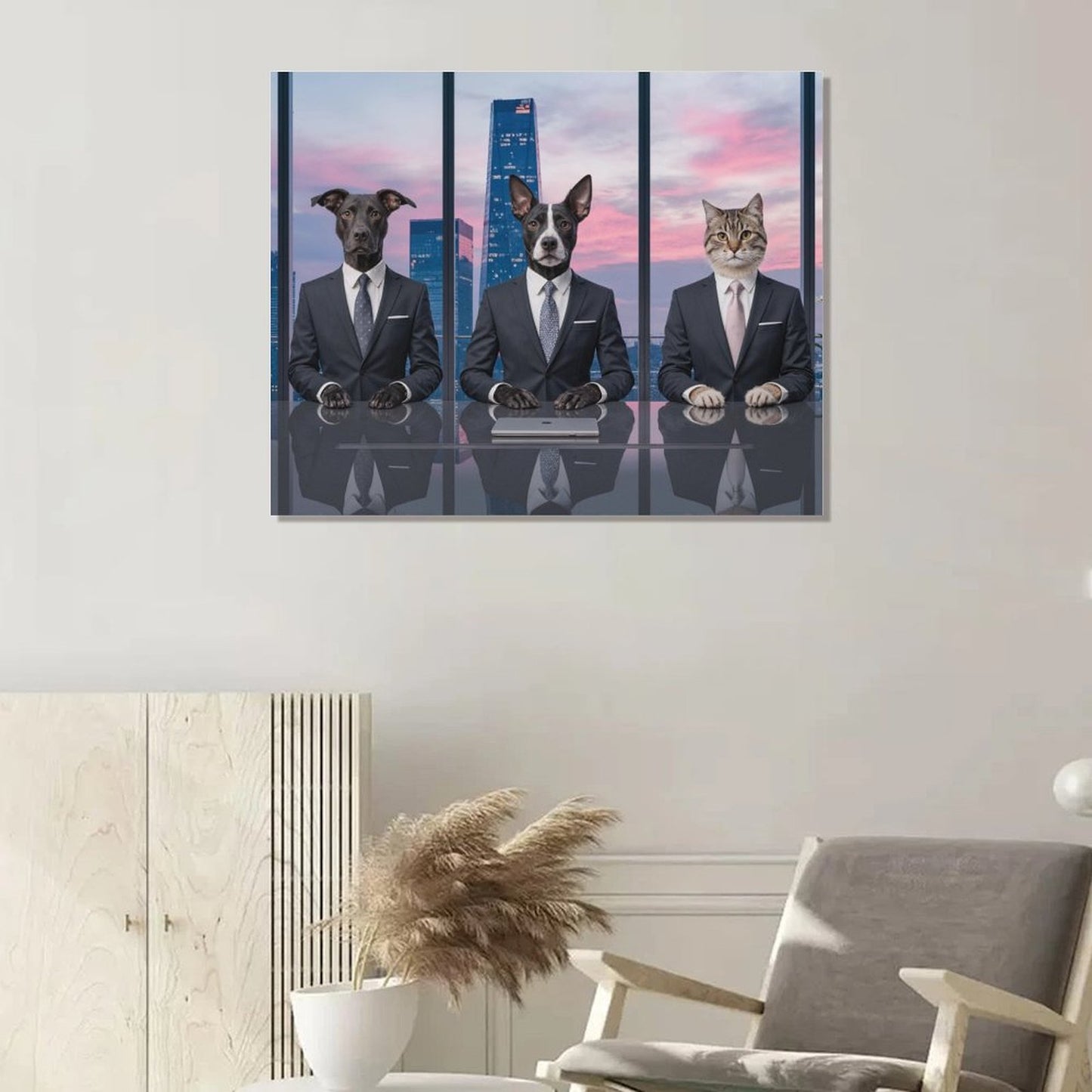 Three Interviewers - Custom Pet Portrait With Your Photo