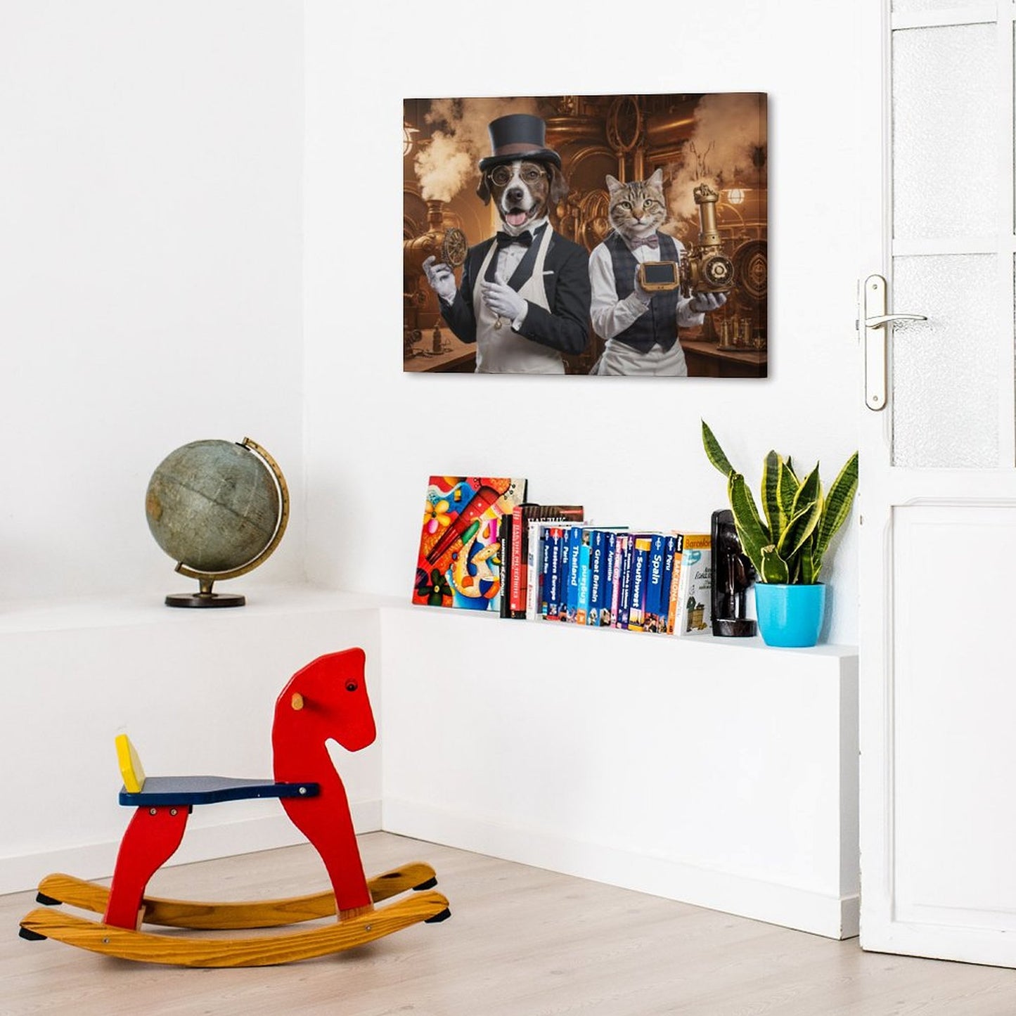 Two Inventors - Custom Pet Portrait With Your Photo