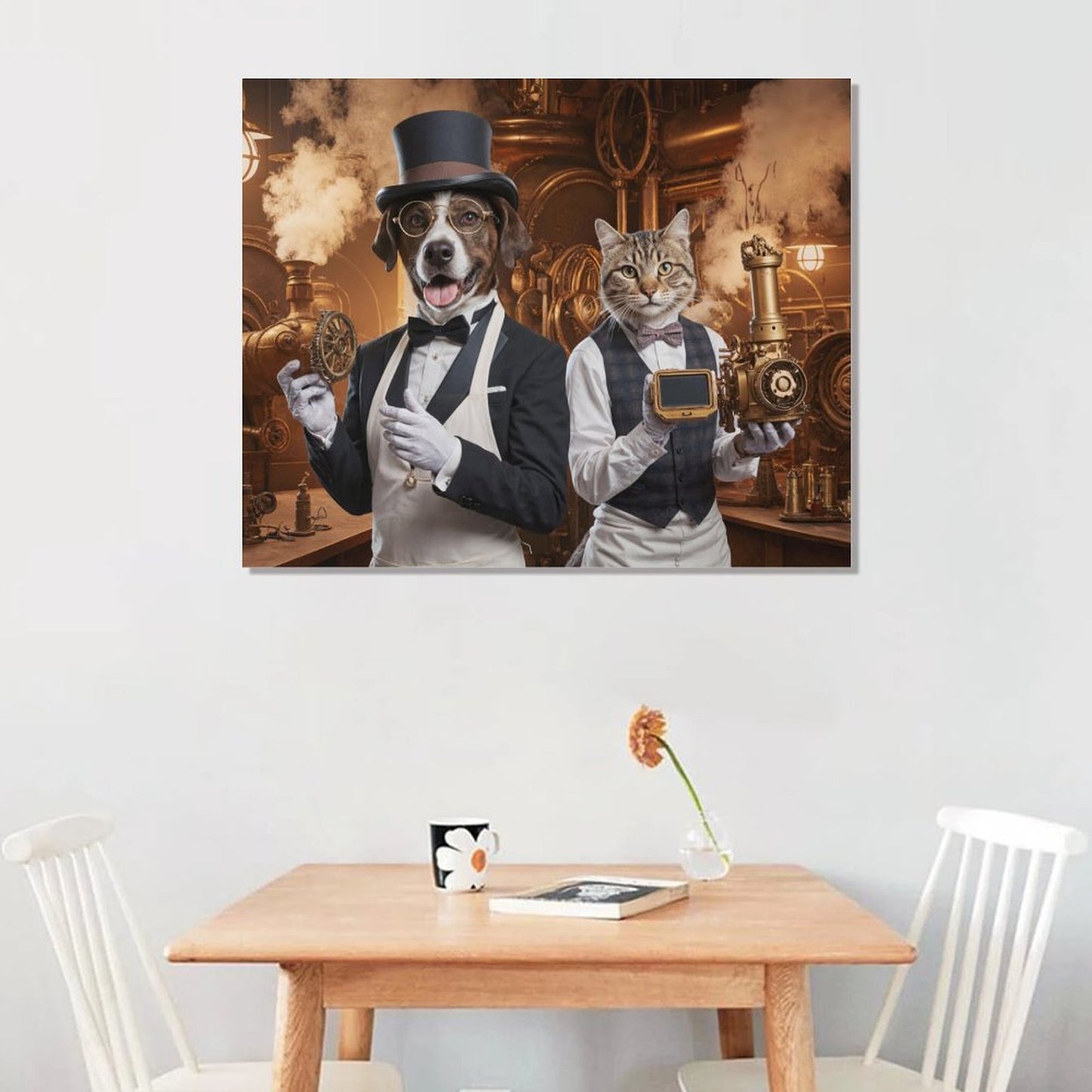 Two Inventors - Custom Pet Portrait With Your Photo