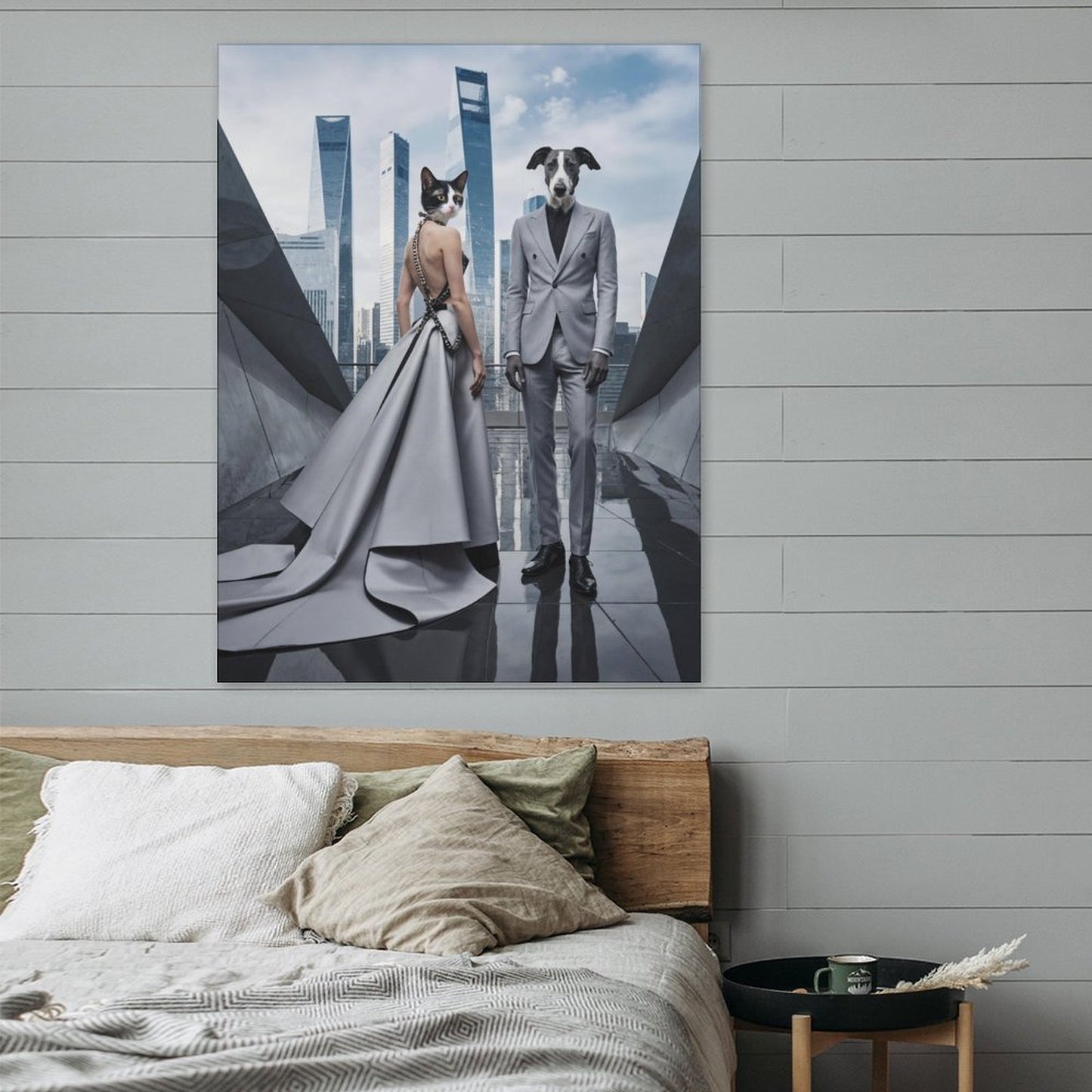 Urban Couple - Custom Pet Portrait With Your Photo