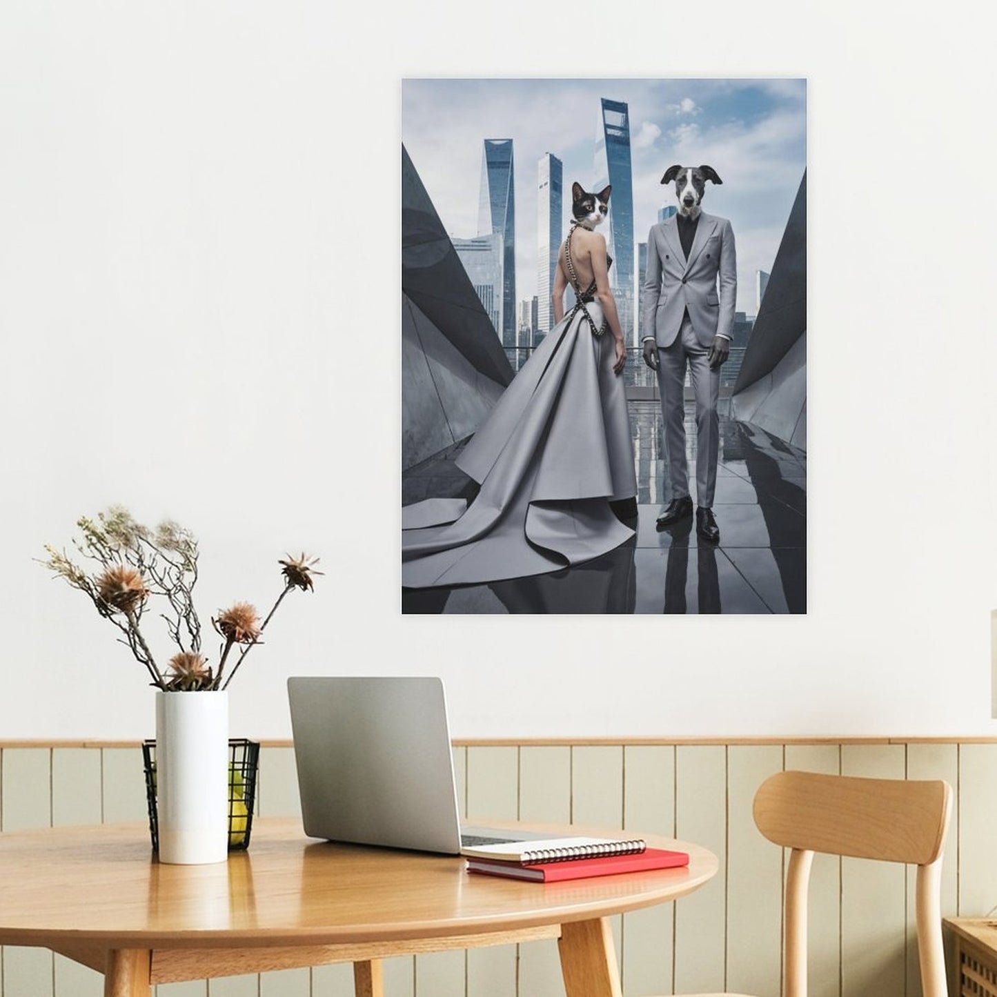 Urban Couple - Custom Pet Portrait With Your Photo