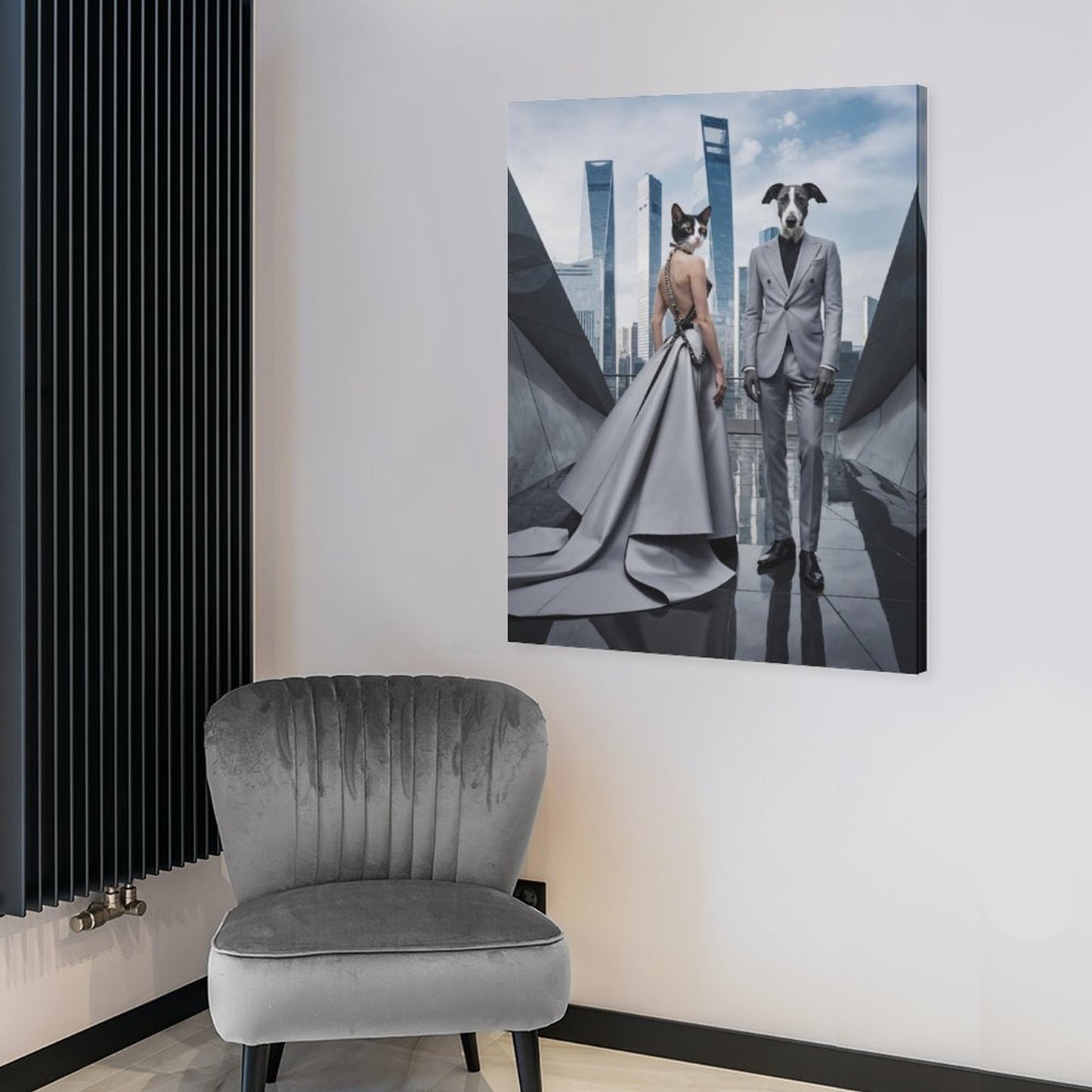 Urban Couple - Custom Pet Portrait With Your Photo