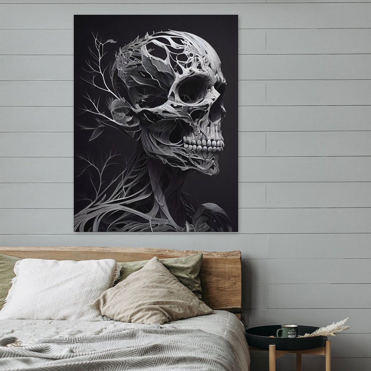 Abstract Skull Head Canvas Prints