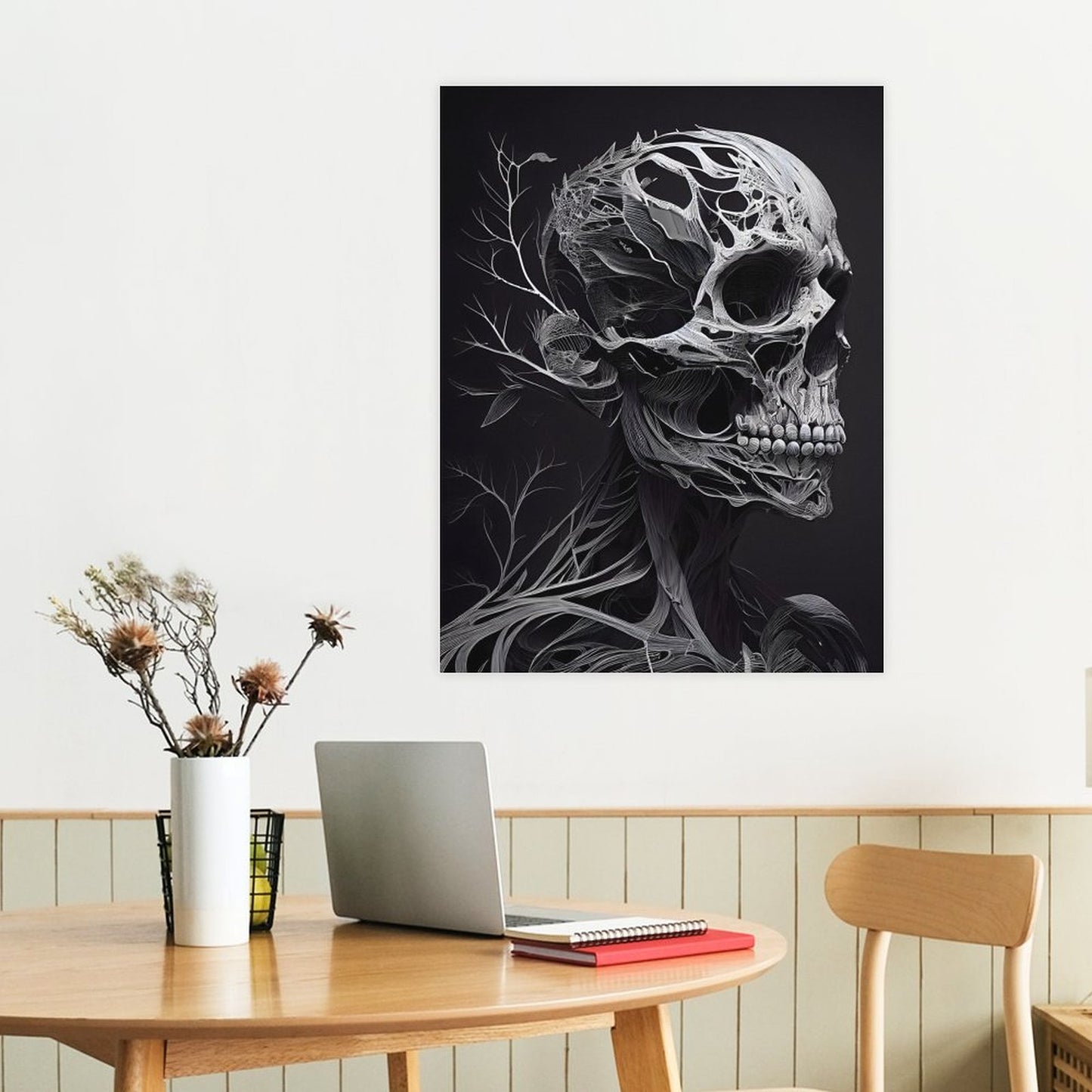 Abstract Skull Head Canvas Prints