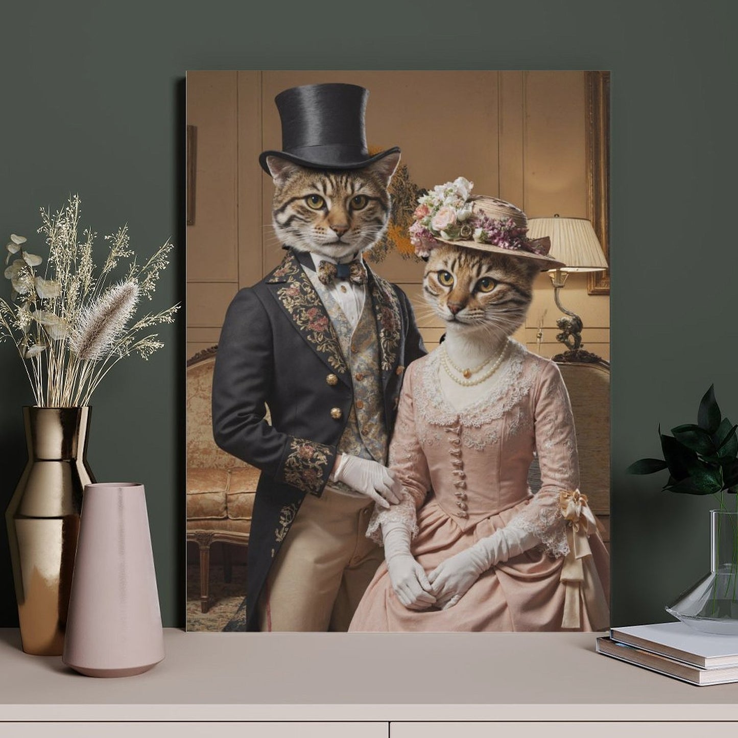 Aristocratic Couple - Custom Pet Portrait With Your Photo