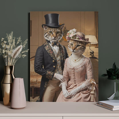 Aristocratic Couple - Custom Pet Portrait With Your Photo