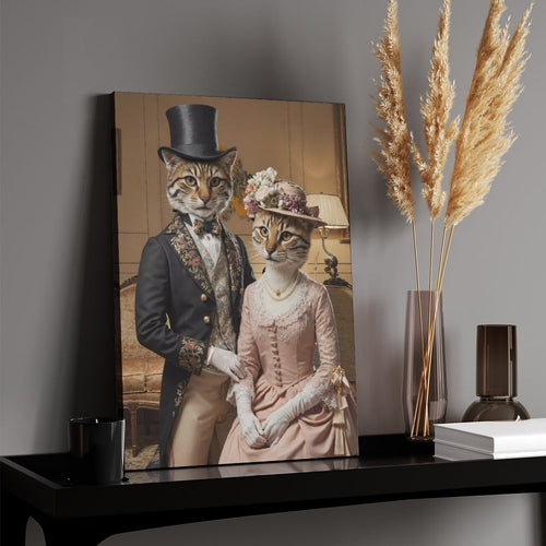 Aristocratic Couple - Custom Pet Portrait With Your Photo