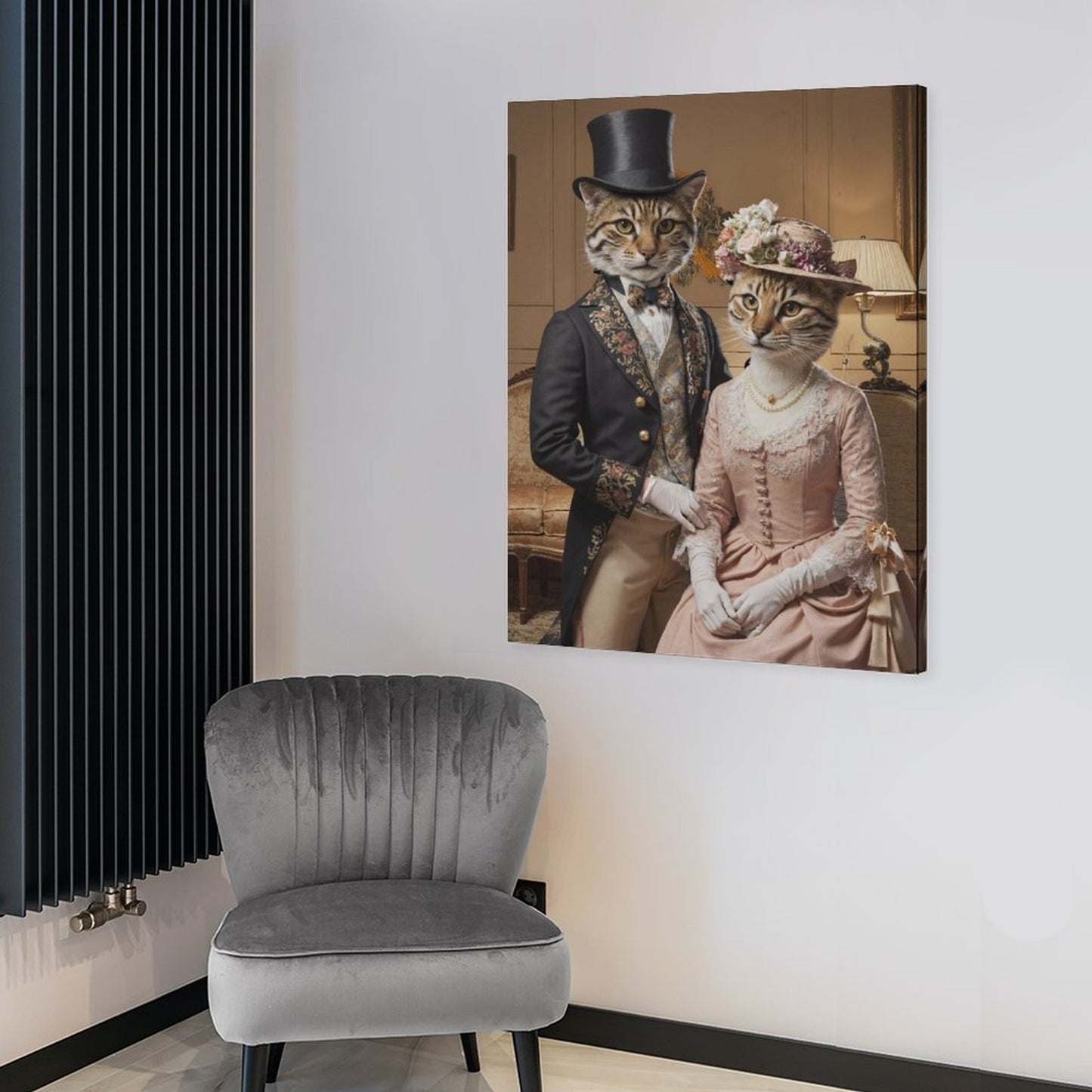 Aristocratic Couple - Custom Pet Portrait With Your Photo