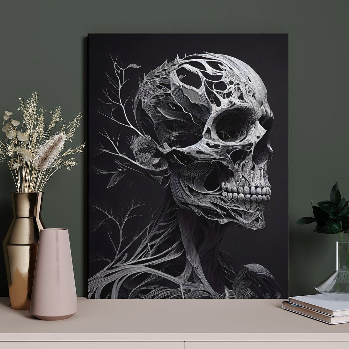 Abstract Skull Head Canvas Prints