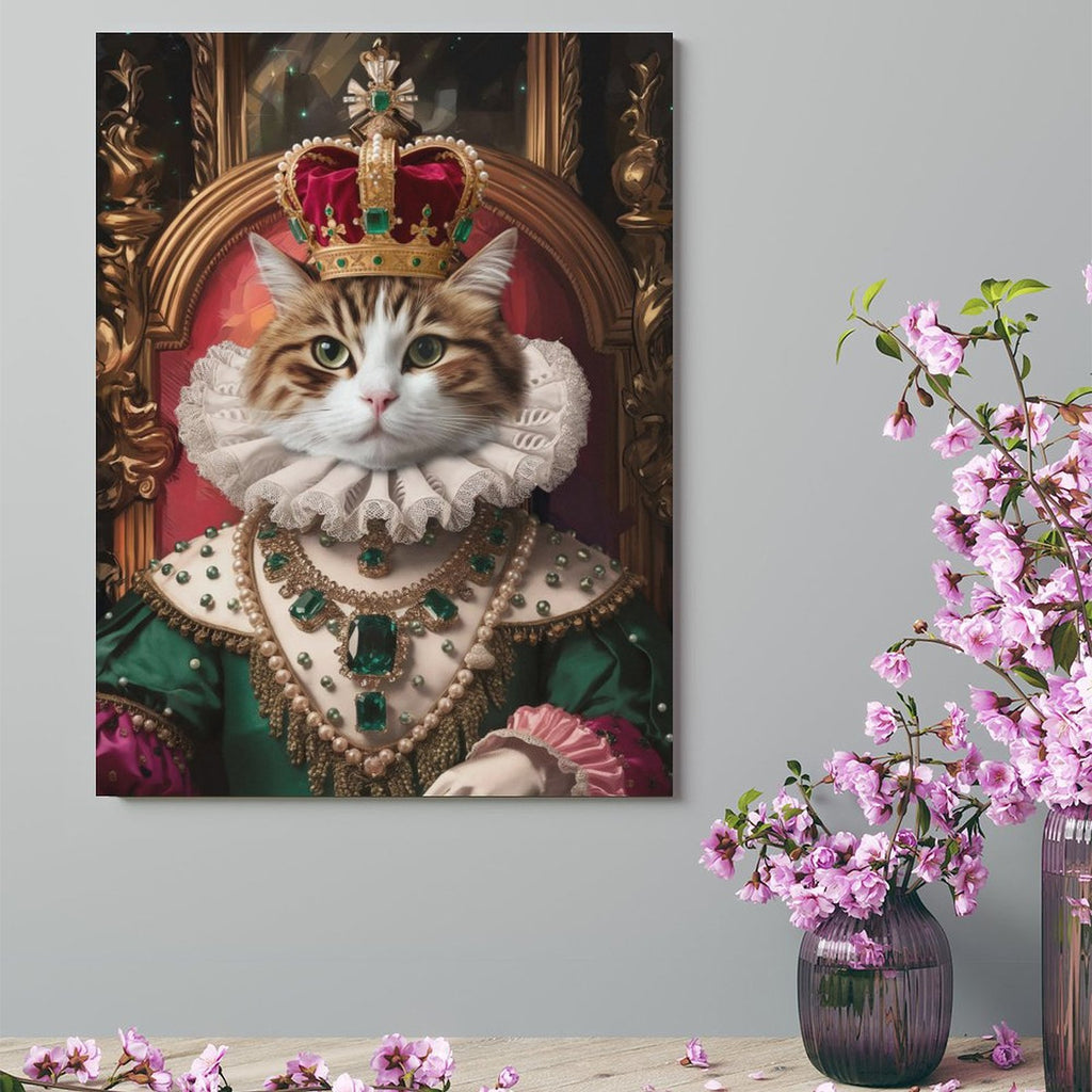 Crown Queen - Custom Pet Portrait With Your Photo