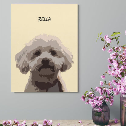 Custom Cartoon Style Modern Pet Portrait With Your Photo