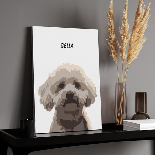 Custom Cartoon Style Modern Pet Portrait With Your Photo