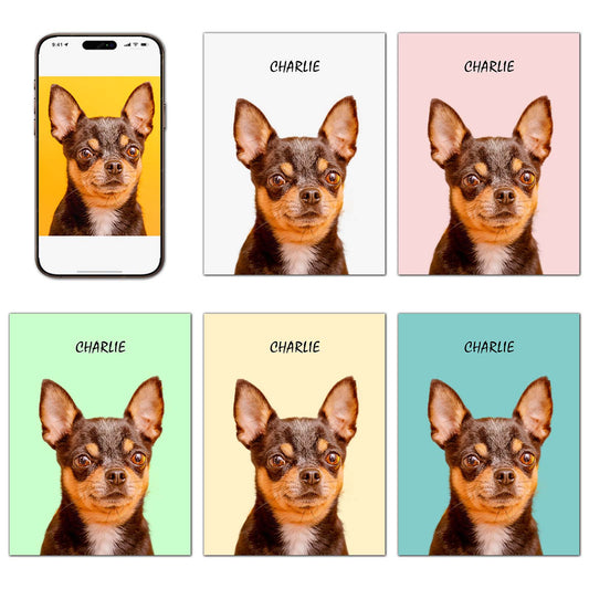Custom Modern Pet Portrait With Your Photo