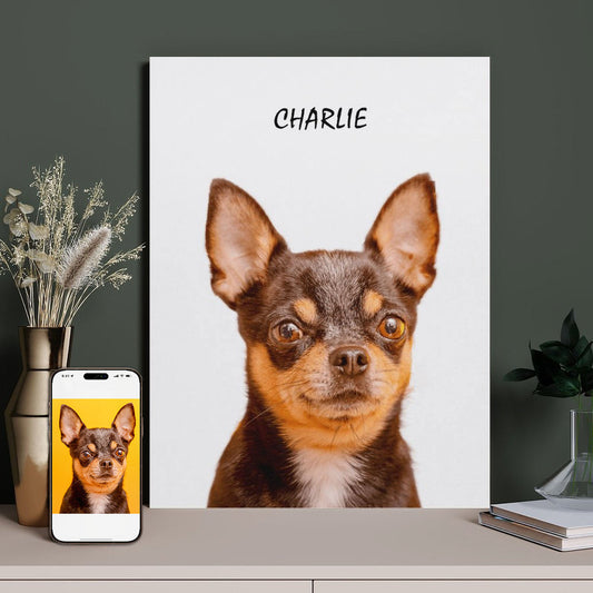 Custom Modern Pet Portrait With Your Photo