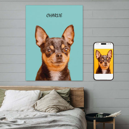 Custom Modern Pet Portrait With Your Photo