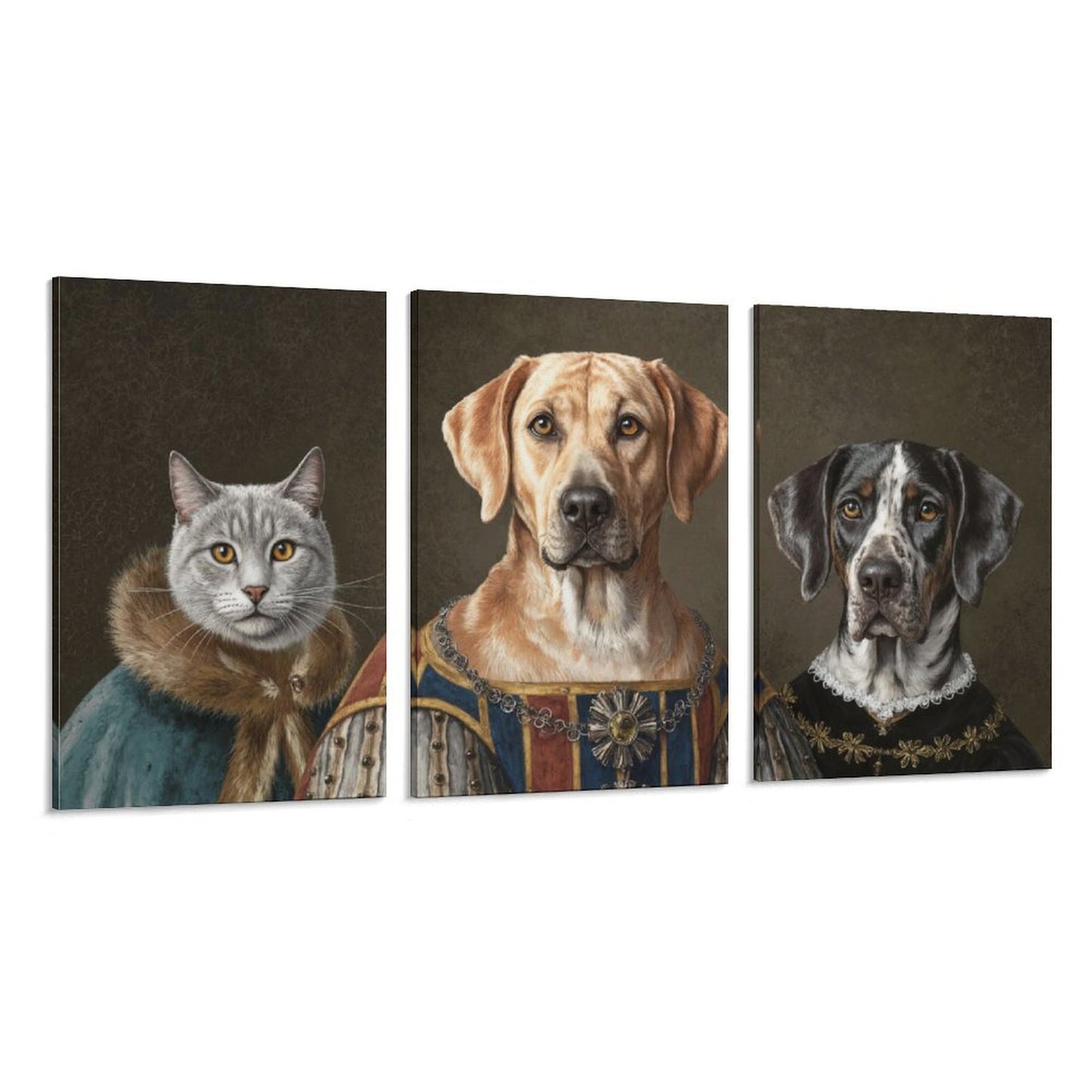 Duke & Earl & Marquis - Custom Multi-Panel Pet Portrait With Your Photo