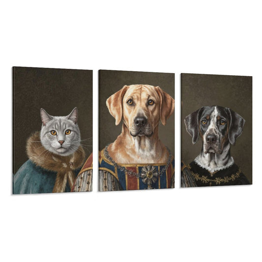 Duke & Earl & Marquis - Custom Multi-Panel Pet Portrait With Your Photo