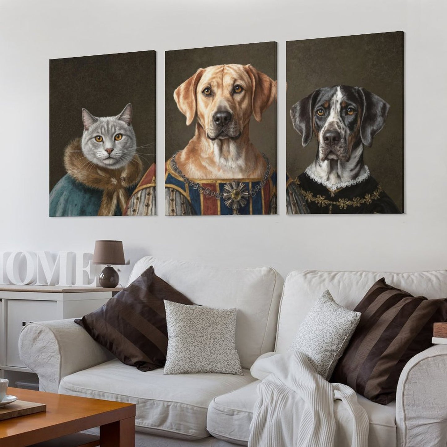 Duke & Earl & Marquis - Custom Multi-Panel Pet Portrait With Your Photo