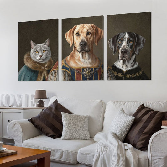 Duke & Earl & Marquis - Custom Multi-Panel Pet Portrait With Your Photo