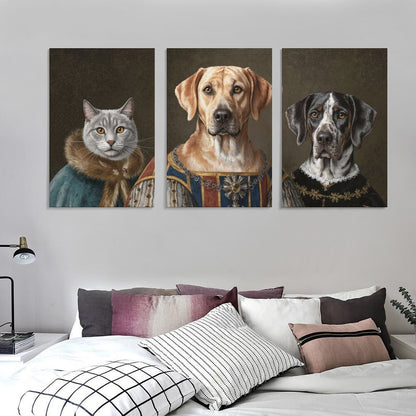 Duke & Earl & Marquis - Custom Multi-Panel Pet Portrait With Your Photo
