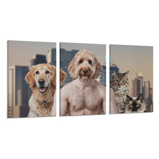 Family Members - Custom Multi-Panel Pet Portrait With Your Photo