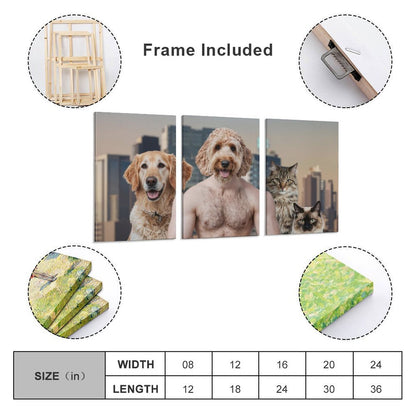 Family Members - Custom Multi-Panel Pet Portrait With Your Photo