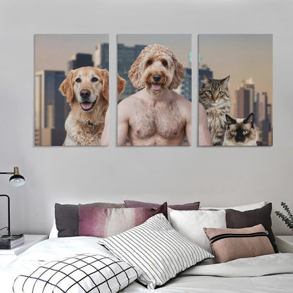 Family Members - Custom Multi-Panel Pet Portrait With Your Photo