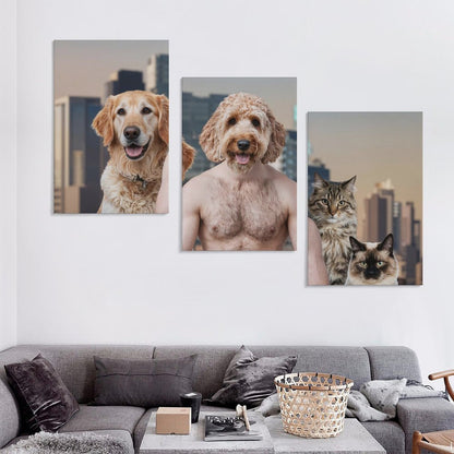Family Members - Custom Multi-Panel Pet Portrait With Your Photo