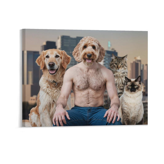 Family Members - Custom Pet Portrait With Your Photo