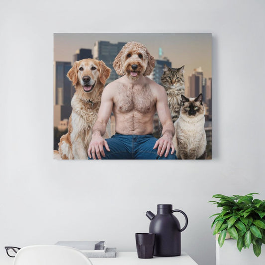 Family Members - Custom Pet Portrait With Your Photo