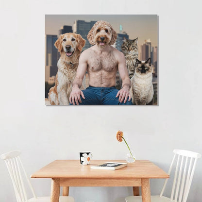 Family Members - Custom Pet Portrait With Your Photo