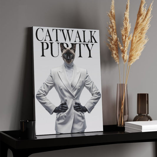 Fashion Show Model - Custom Pet Portrait With Your Photo