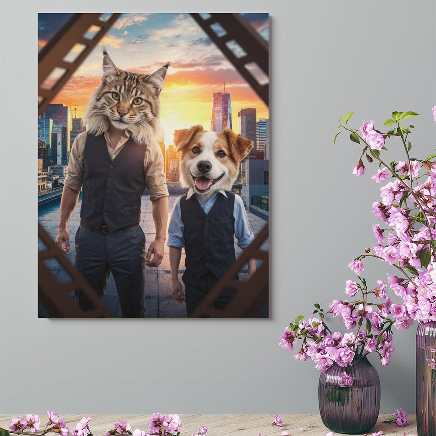 Father & Son - Custom Pet Portrait With Your Photo