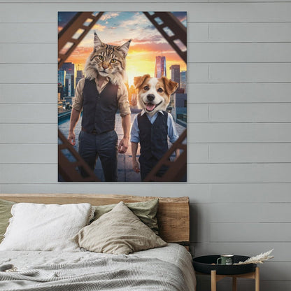 Father & Son - Custom Pet Portrait With Your Photo