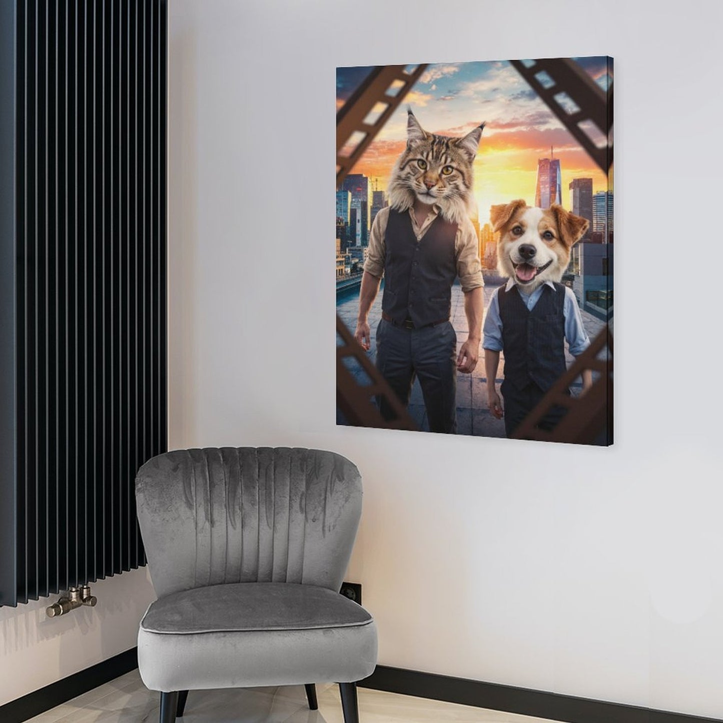 Father & Son - Custom Pet Portrait With Your Photo