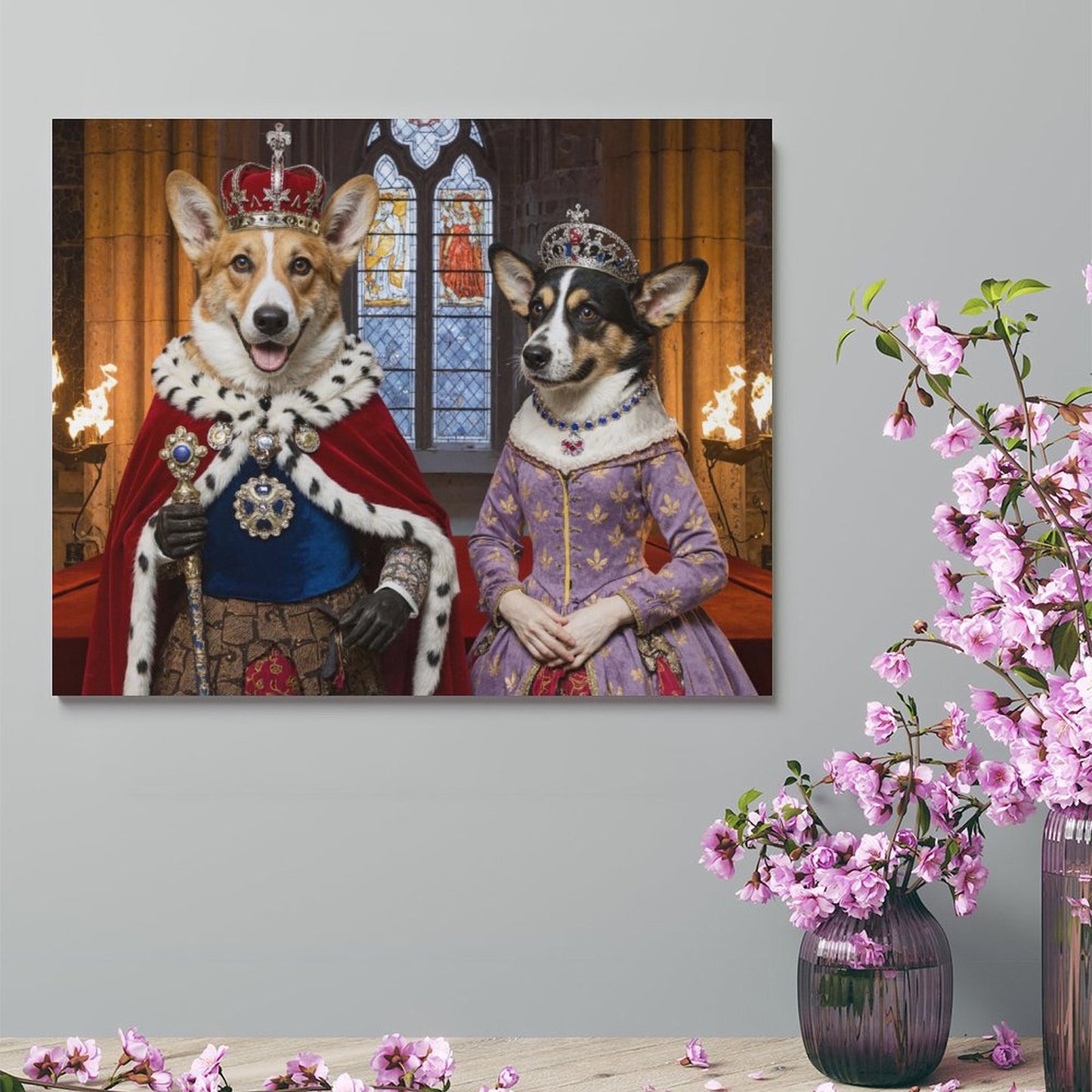 King & Queen - Custom Pet Portrait With Your Photo