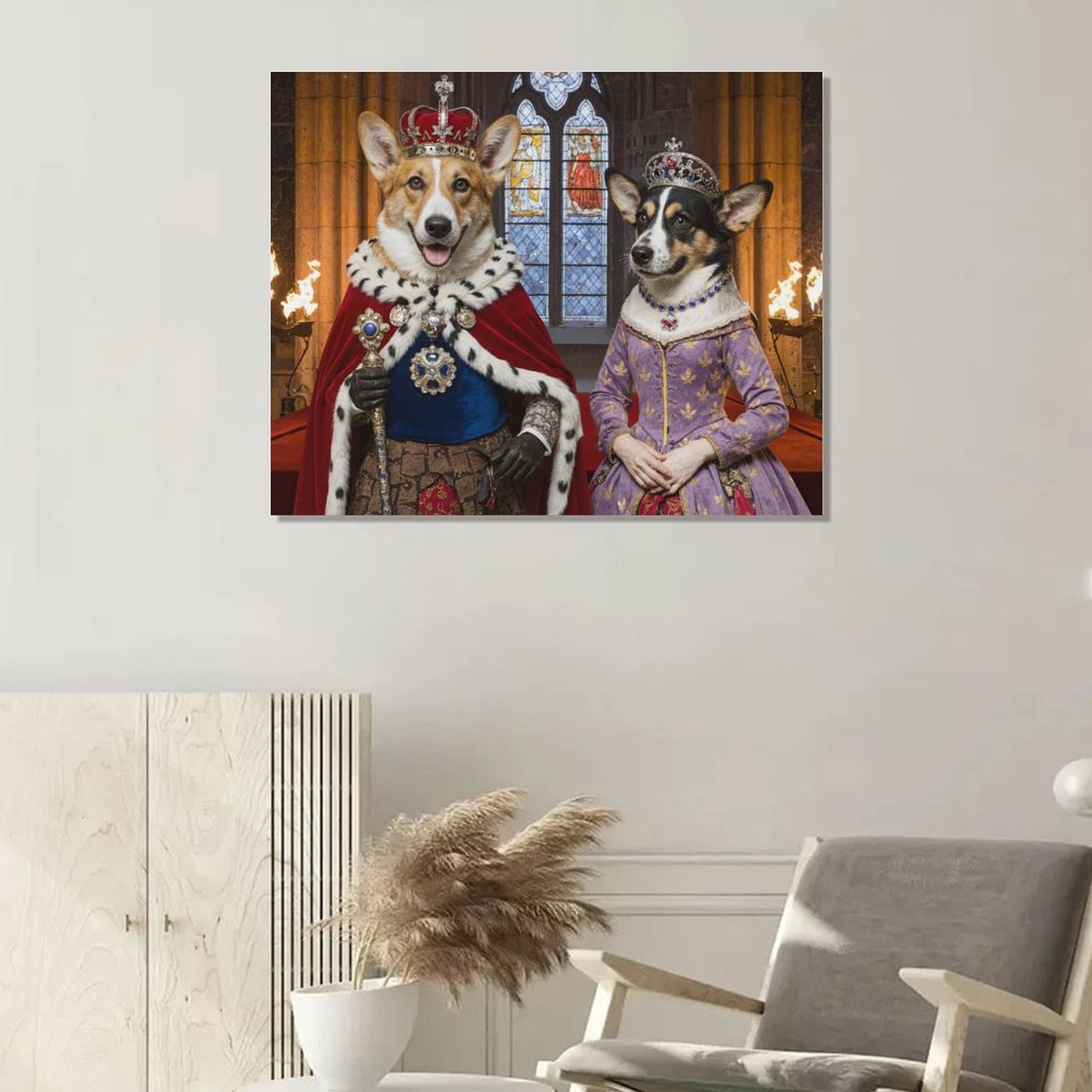 King & Queen - Custom Pet Portrait With Your Photo